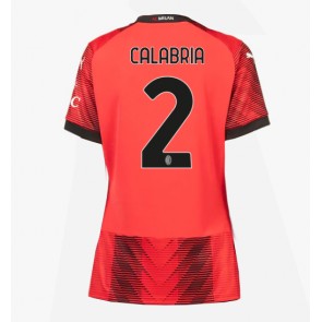 AC Milan Davide Calabria #2 Domaci Dres za Ženska 2023-24 Kratak Rukavima